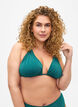 Kimaltava ja kolmiomallinen bikiniyläosa, Vihreä, Model image number 0