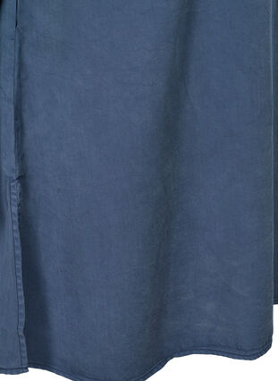 Mekko pitkillä puhvihihoilla , Dark blue denim, Packshot image number 3