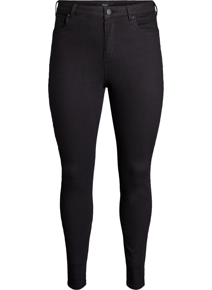 Amy korkea vy&ouml;t&auml;r&ouml;iset super slim fit -farkut, Musta, Packshot image number 0