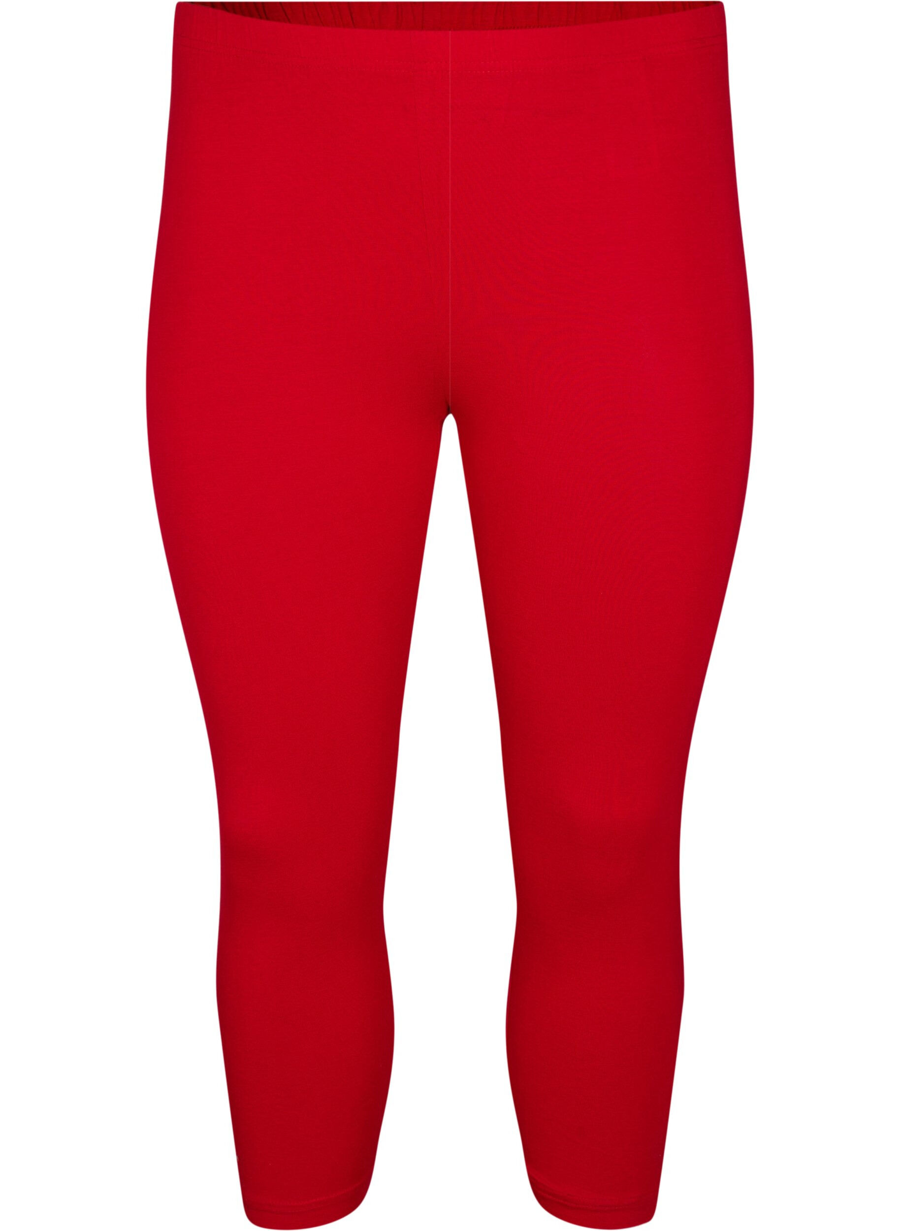 Zizzi3/4-pituiset viskoosileggingsit, Punainen, Packshot image number 0