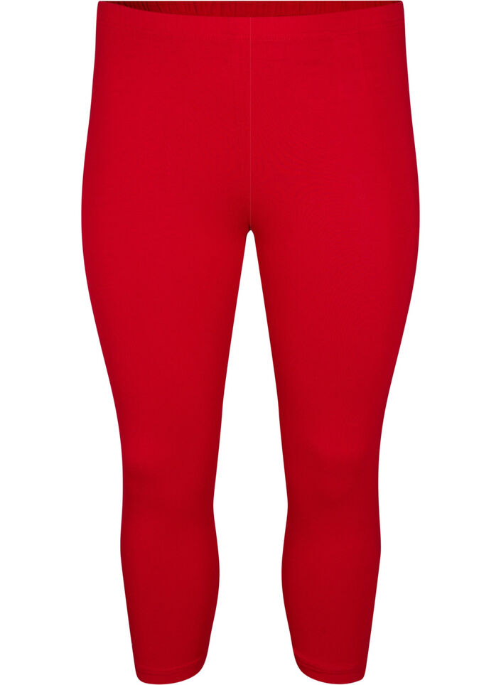 3/4-pituiset viskoosileggingsit, Punainen, Packshot image number 0