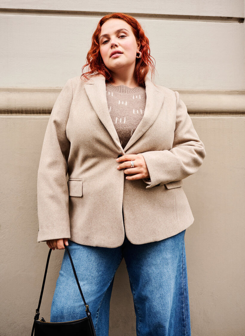 Meleerattu bleiseri, jossa on halkio, Pumice Stone Mel., Image image number 0