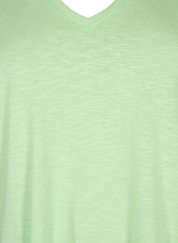 Lyhythihainen perus t-paita v-pääntiellä, Paradise Green, Packshot image number 2