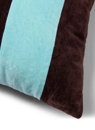 Raidallinen tyynynpäällinen veluurista, Seal Brown Comb, Packshot image number 2