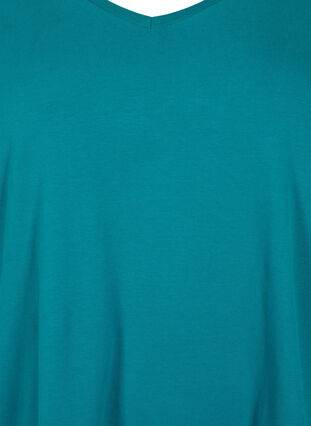 Yksivärinen perus t-paita puuvillasta, Deep Lake, Packshot image number 2