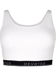 Puuvillaiset rintaliivit säädettävillä olkaimilla , Valkoinen