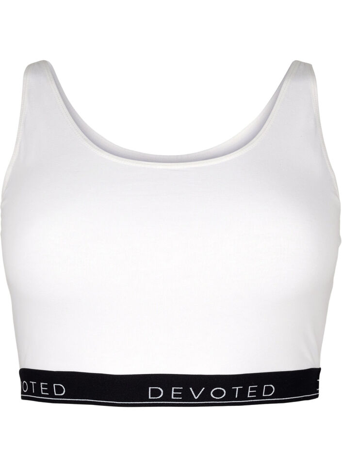 Puuvillaiset rintaliivit säädettävillä olkaimilla , Valkoinen, Packshot image number 0