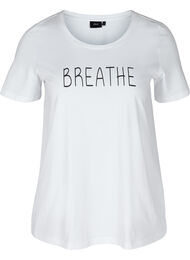 T-paita printillä, Br White BREATHE