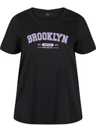 Puuvillainen t-paita painatuksella, Black Brooklyn