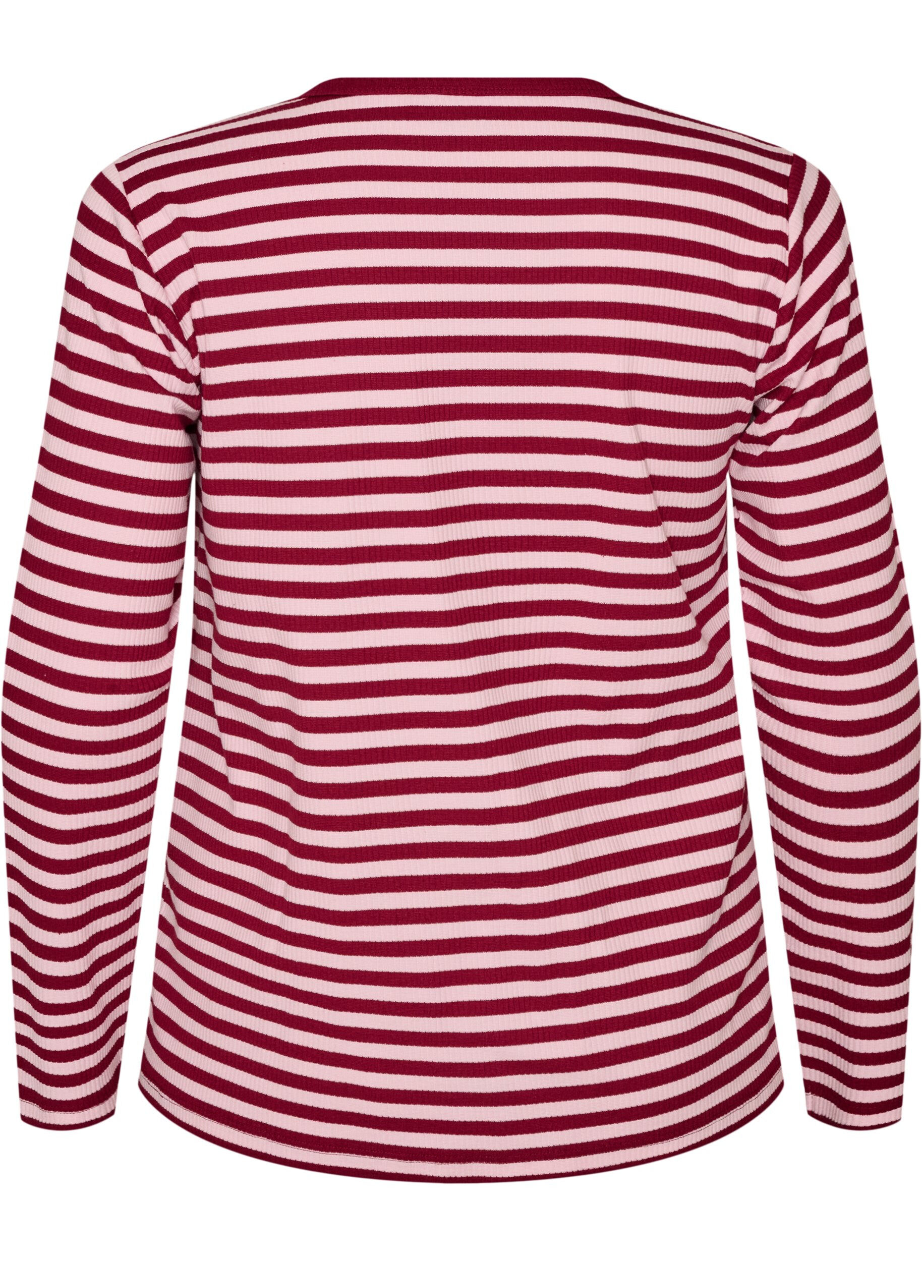 ZizziRaidallinen pusero pitkill&auml; hihoilla, Vaaleanpunainen, Packshot image number 1