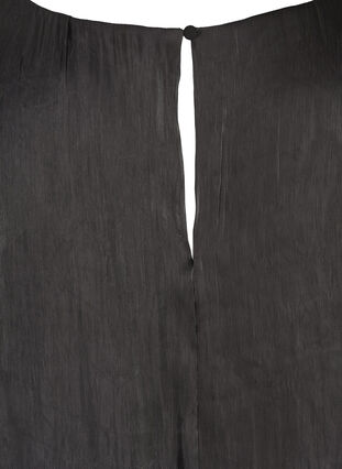 Kiiltävä mekko pitkillä puhvihihoilla, Black, Packshot image number 3