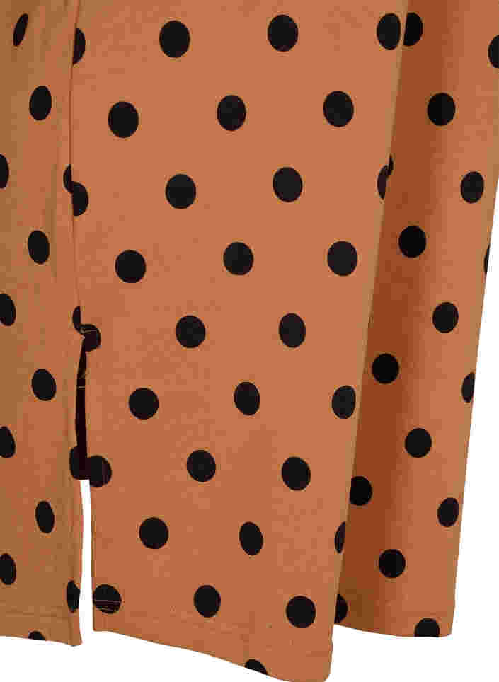 Pilkullinen mekko 3/4-hihoilla, Almond Black Dot, Packshot image number 3