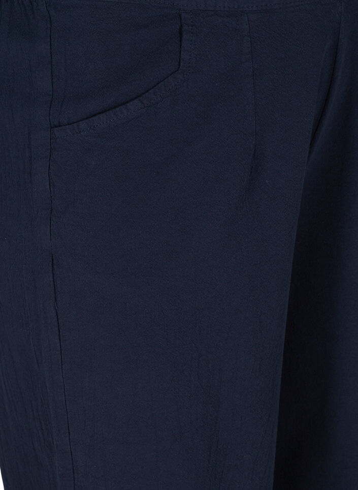 Väljät culottes-housut puuvillasta, Night Sky, Packshot image number 2