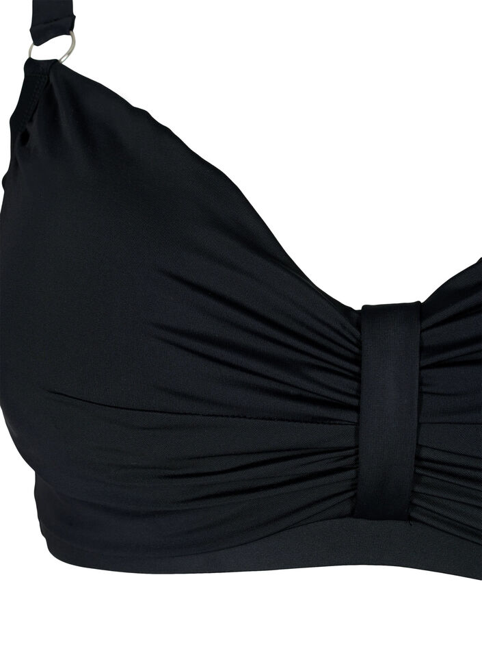 Bikiniliivit, joissa on kaarituet ja laskostus, Musta, Packshot image number 2