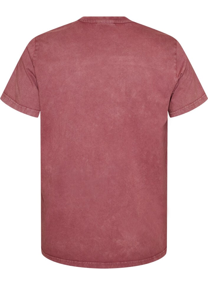 Puuvillainen T-paita etupainatuksella ja pestyll&auml; lookilla, Punainen, Packshot image number 1