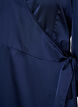 Lyhyt satiinimekko kietaisumallilla, Sininen, Packshot image number 2