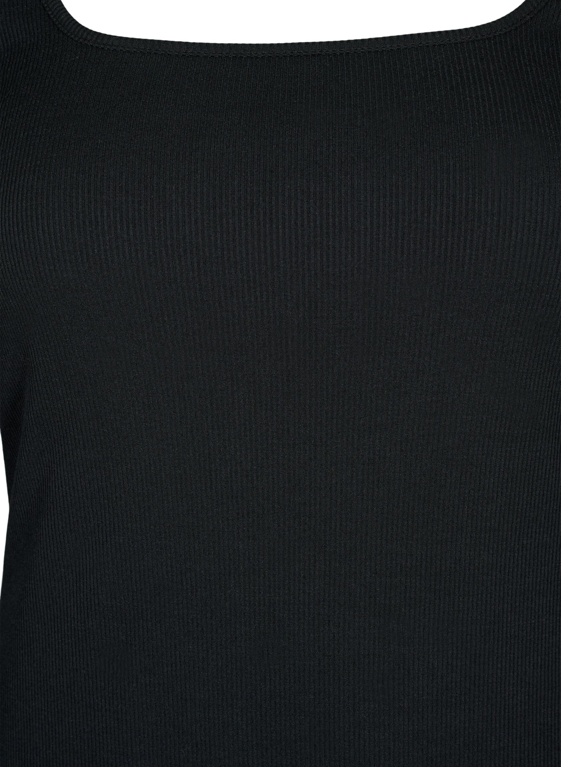 Zizzi Tyk&ouml;istuva mekko, jossa on pitk&auml;t hihat ja halkio, Black, Packshot image number 2