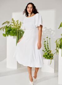 Valkoinen midi-mekko, , Model