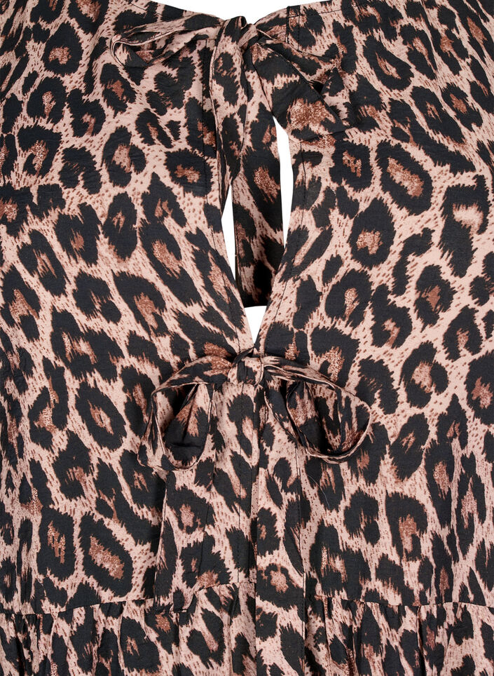 Mekko ruseteilla ja 3/4-hihoilla, LEO AOP, Packshot image number 2