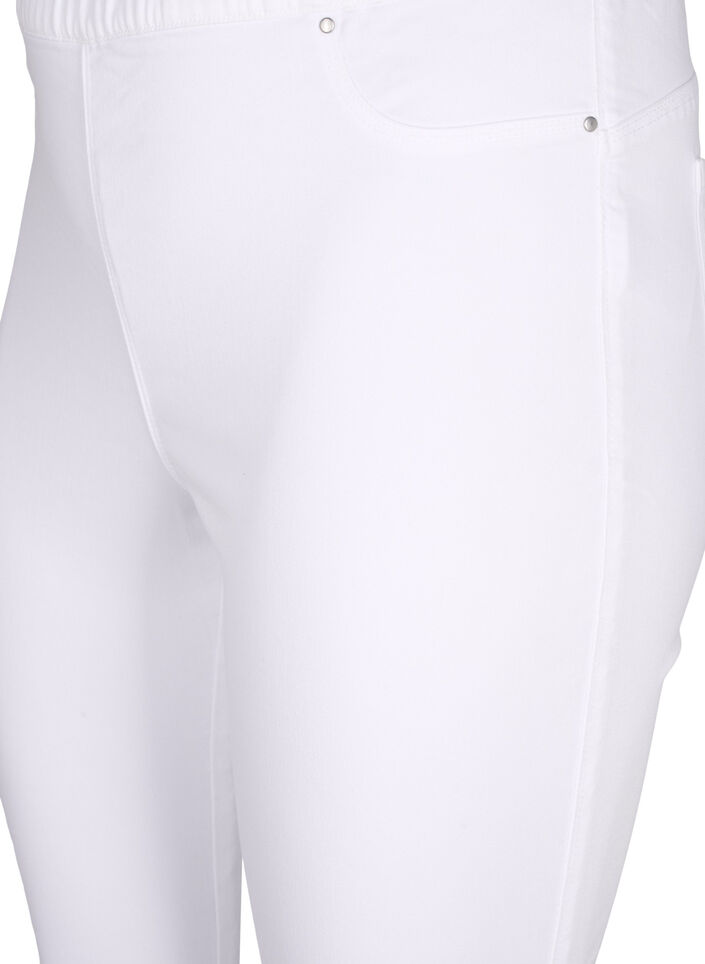 Korkeavy&ouml;t&auml;r&ouml;iset jeggingsit, Valkoinen, Packshot image number 2