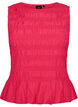 Smokkitoppi venep&auml;&auml;ntiell&auml; ja peplum-helmalla, Vaaleanpunainen, Packshot image number 0