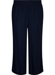 Leve&auml;lahkeiset pellava- ja viskoosihousut, Sininen