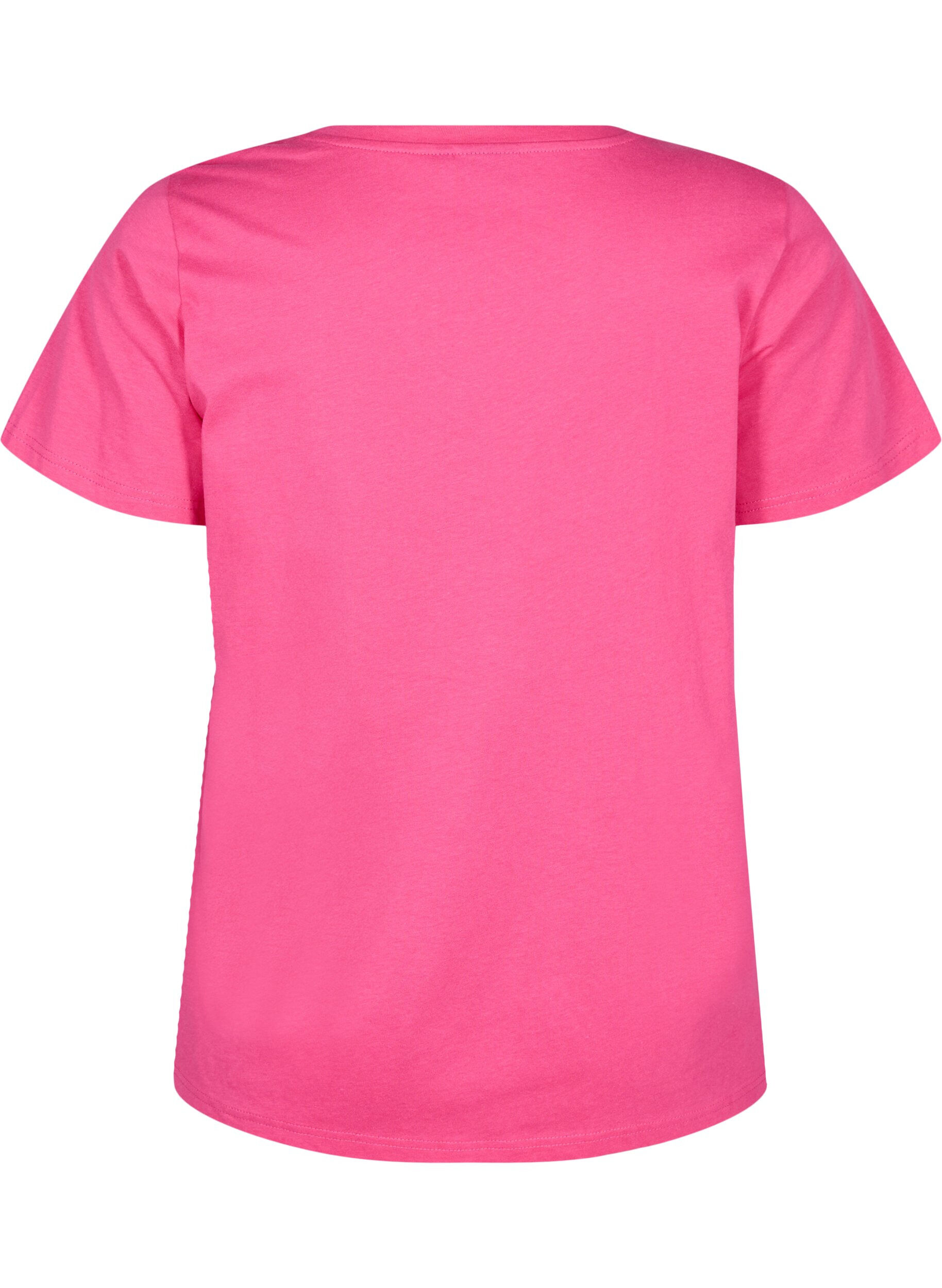 Zizzi Puuvillainen T-paita printill&auml;, Raspb. w. Strawberry, Packshot image number 1