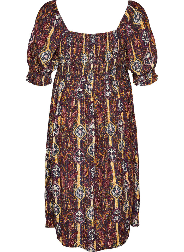 Kes&auml;mekko viskoosista paisley-kuosilla, Violetti, Packshot image number 1