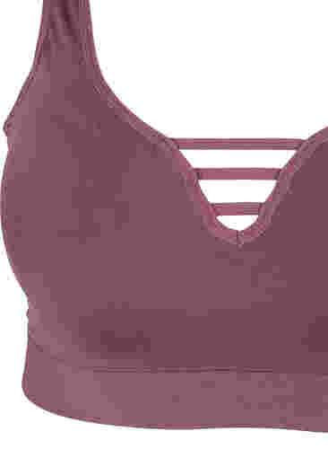 Kevyesti topatut rintaliivit nauhayksityiskohdalla, Black Plum, Packshot image number 2
