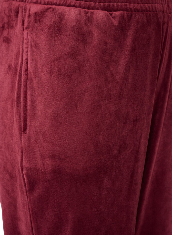 Rennot velourhousut, Punainen, Packshot image number 2