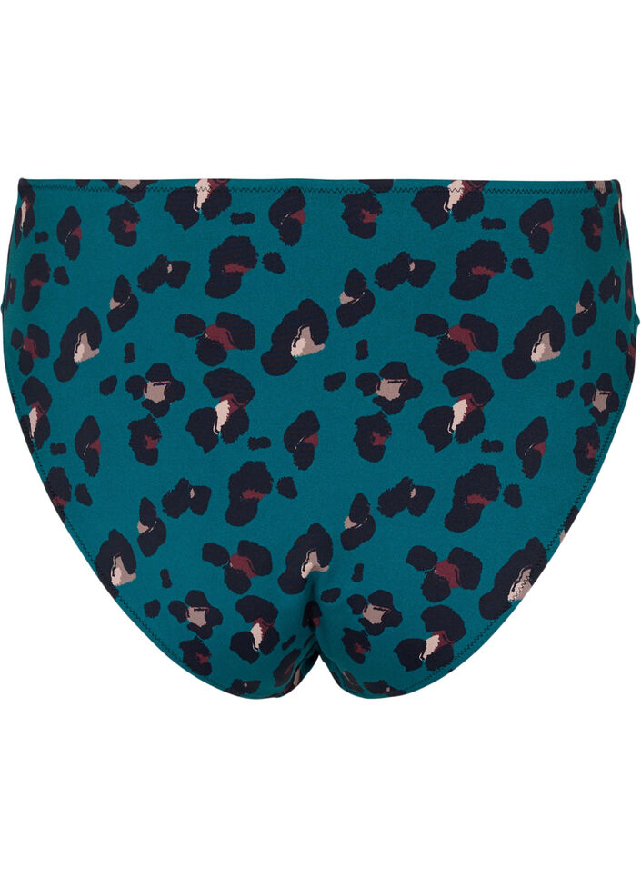 Korkeavyötäröinen bikinialaosa, Teal Leopard, Packshot image number 1