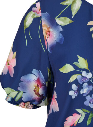 Kukkakuvioinen pusero, jossa on rypytys, Blueprint Flower AOP, Packshot image number 2