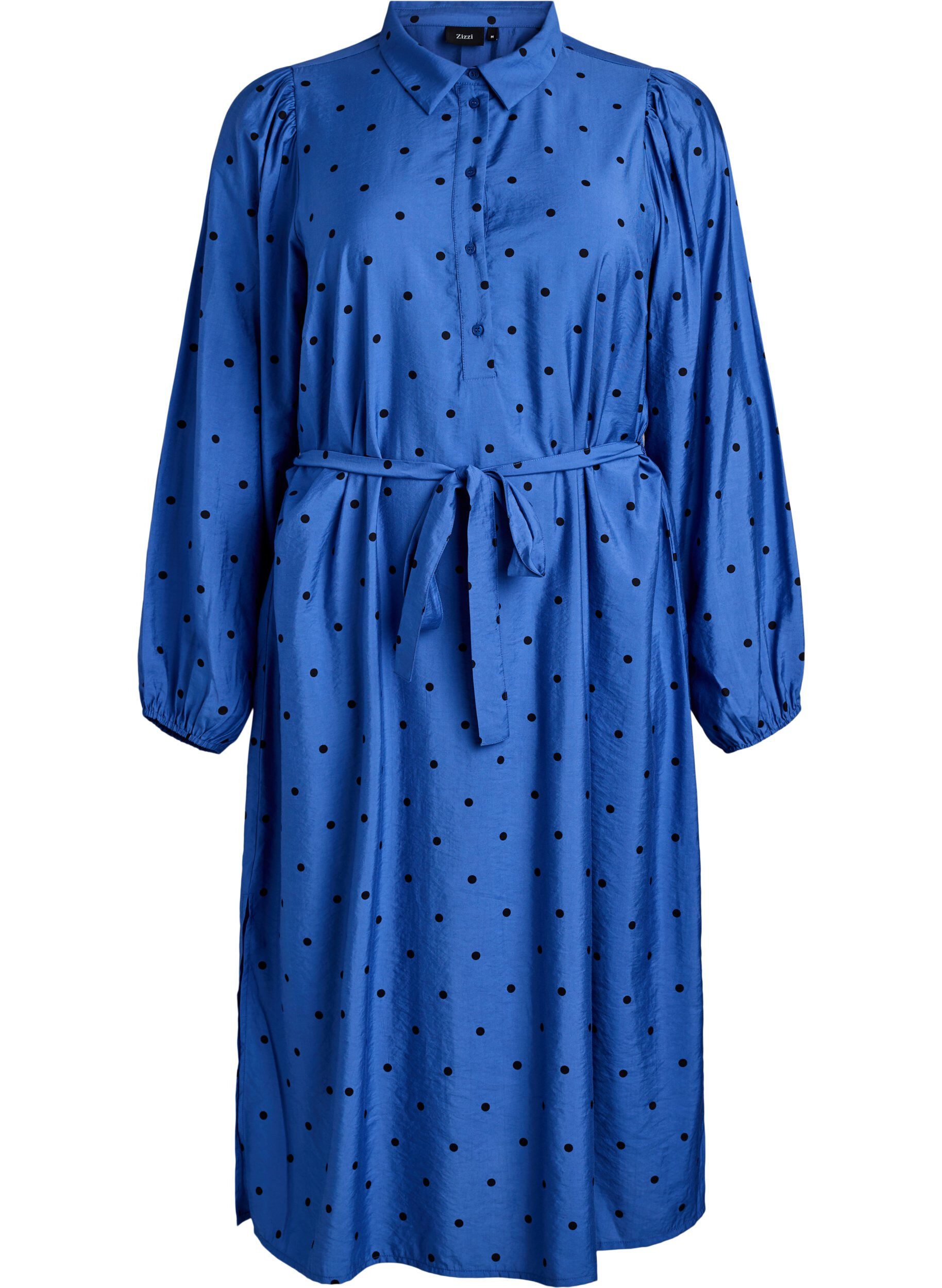 Pallokuvioitu midimekko irrotettavalla solmiovy&ouml;ll&auml;