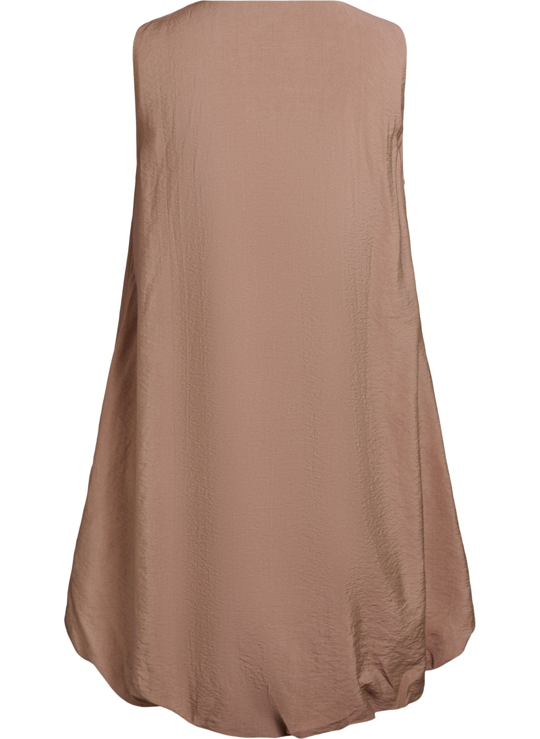 Zizzi Polvipituinen pallomekko taskuilla, Ruskea, Packshot image number 1