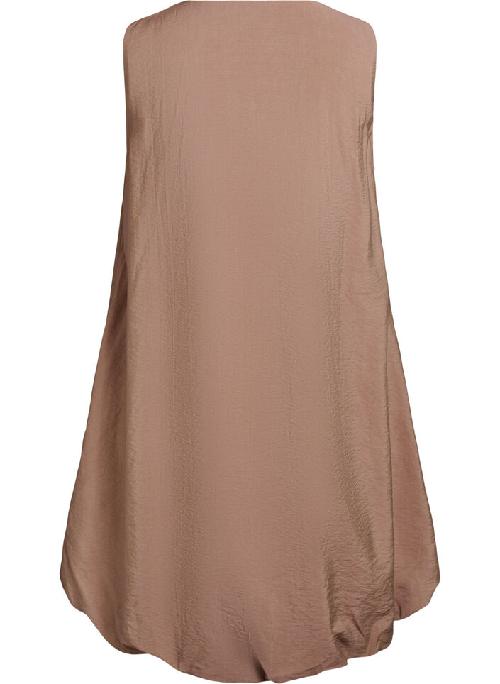 Polvipituinen pallomekko taskuilla, Ruskea, Packshot image number 1