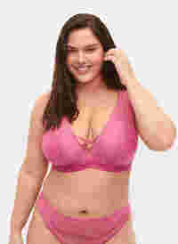 Support the breasts - pitsirintaliivit nauhayksityiskohdilla, Rose, Model