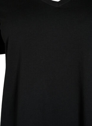 2 kpl t-paitoja v-pääntiellä, Black / Black, Packshot image number 2