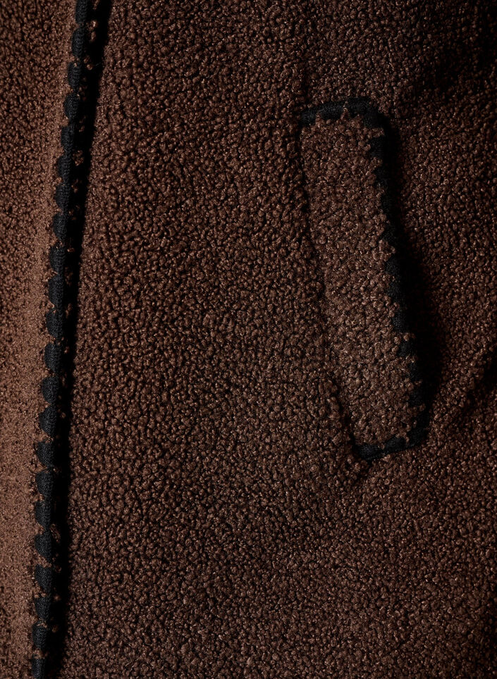 Teddytakki kontrastiyksityiskohdilla, Ruskea, Packshot image number 2