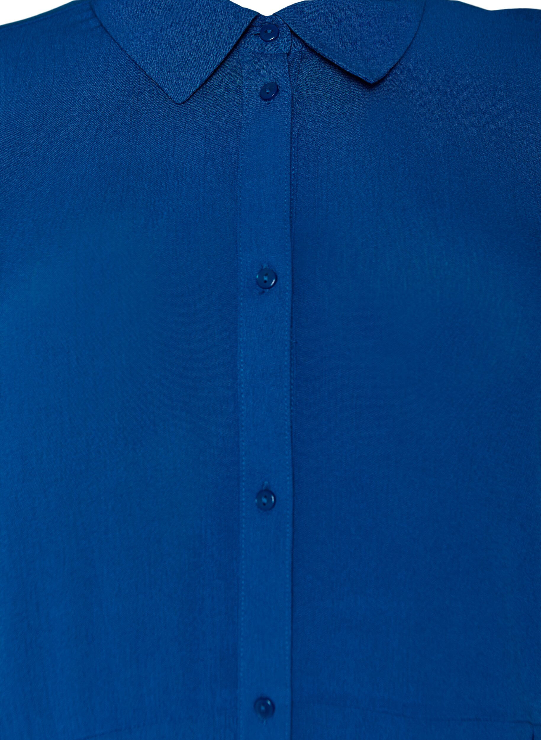 Zizzi Lyhythihainen midipituinen paitamekko, Sininen, Packshot image number 2