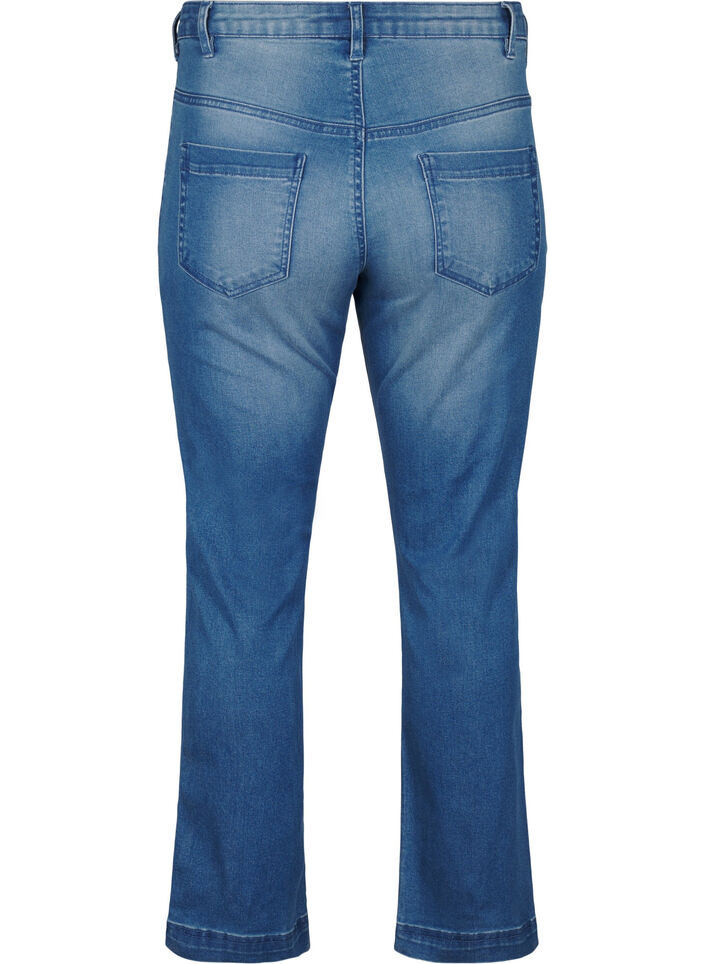Slim fit Emily-farkut normaalilla vy&ouml;t&auml;r&ouml;ll&auml;, Sininen, Packshot image number 1