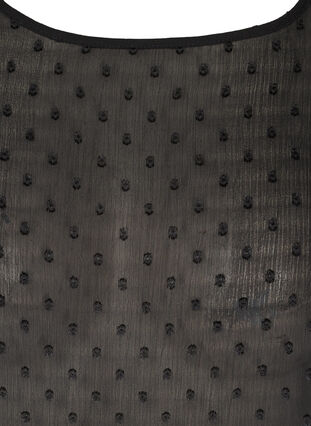 Pitkähihainen mesh-pusero pilkuilla, Black, Packshot image number 2