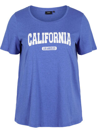 Puuvillainen t-paita painatuksella, Dazzling Blue Califo, Packshot image number 0
