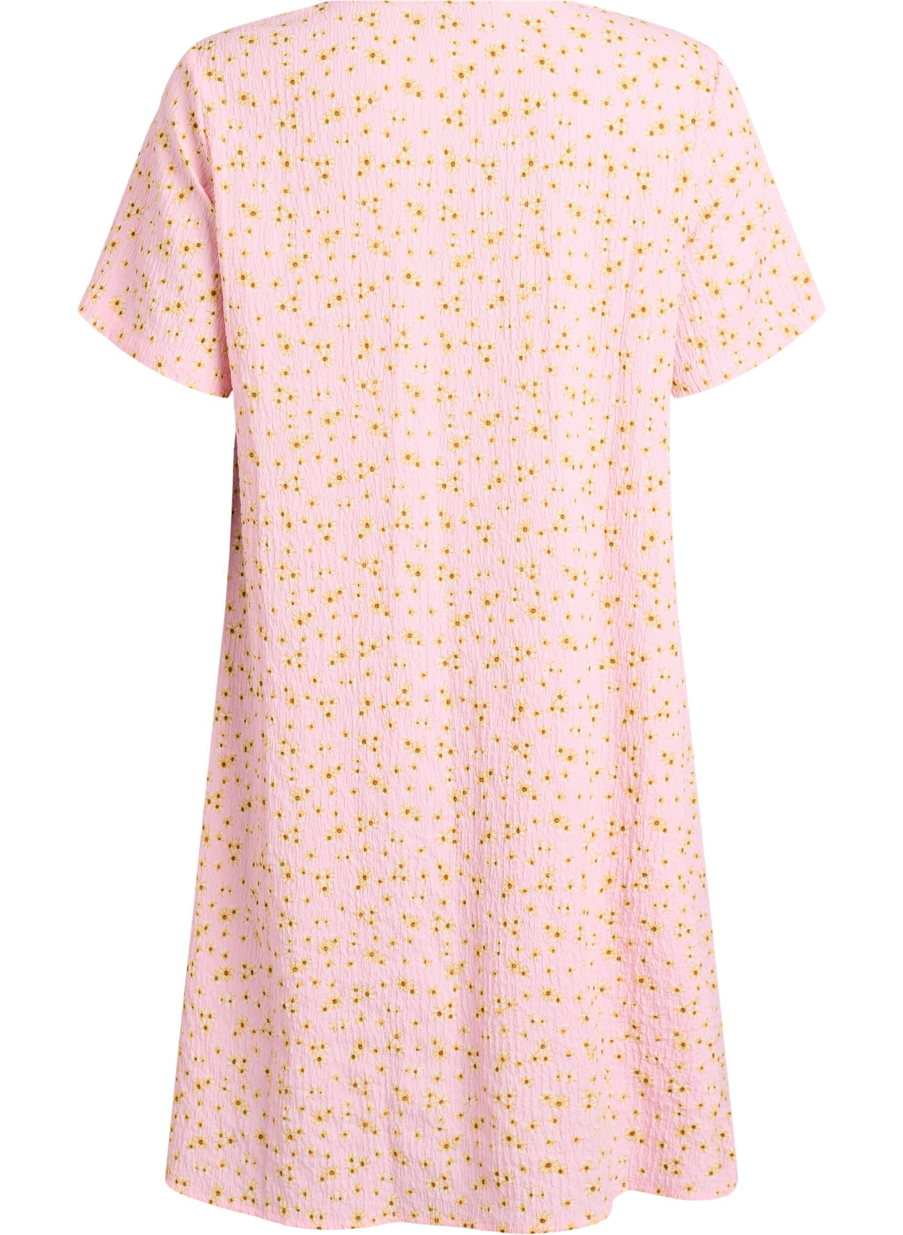 ZizziLyhythihainen mekko V-p&auml;&auml;ntiell&auml;, Vaaleanpunainen, Packshot image number 1