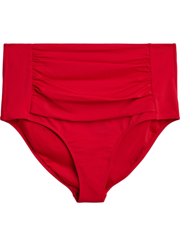 Bikinien alaosat korkealla vy&ouml;t&auml;r&ouml;ll&auml;, Punainen, Packshot image number 0