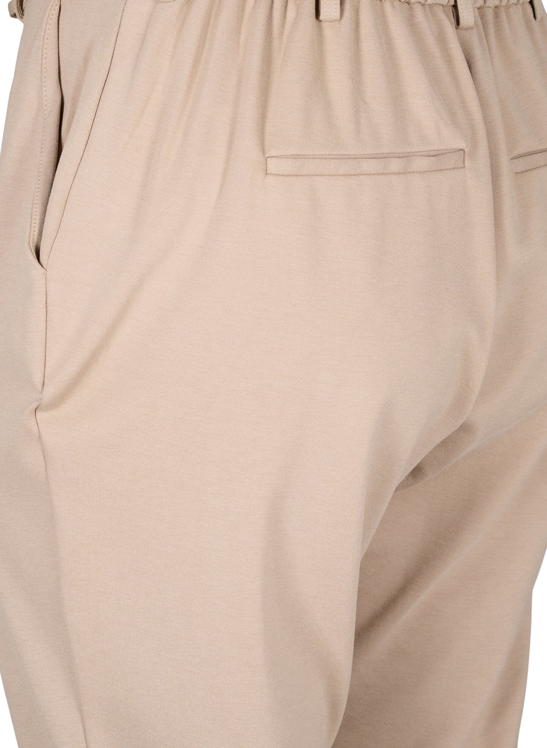ZizziCropped Maddison-housut, Beige, Packshot image number 3