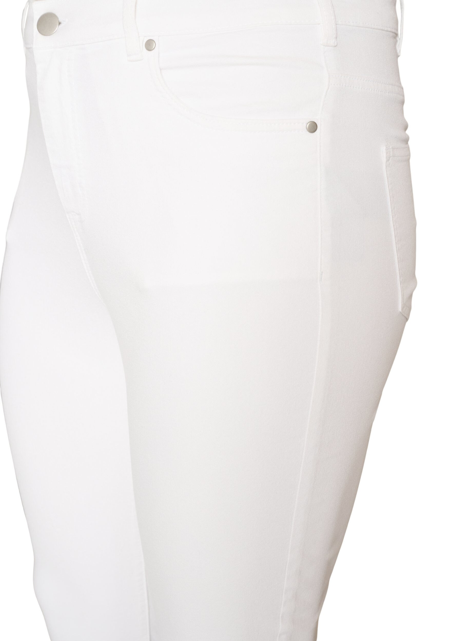 ZizziAmy korkea vy&ouml;t&auml;r&ouml;iset super slim fit -farkut, Valkoinen, Packshot image number 2