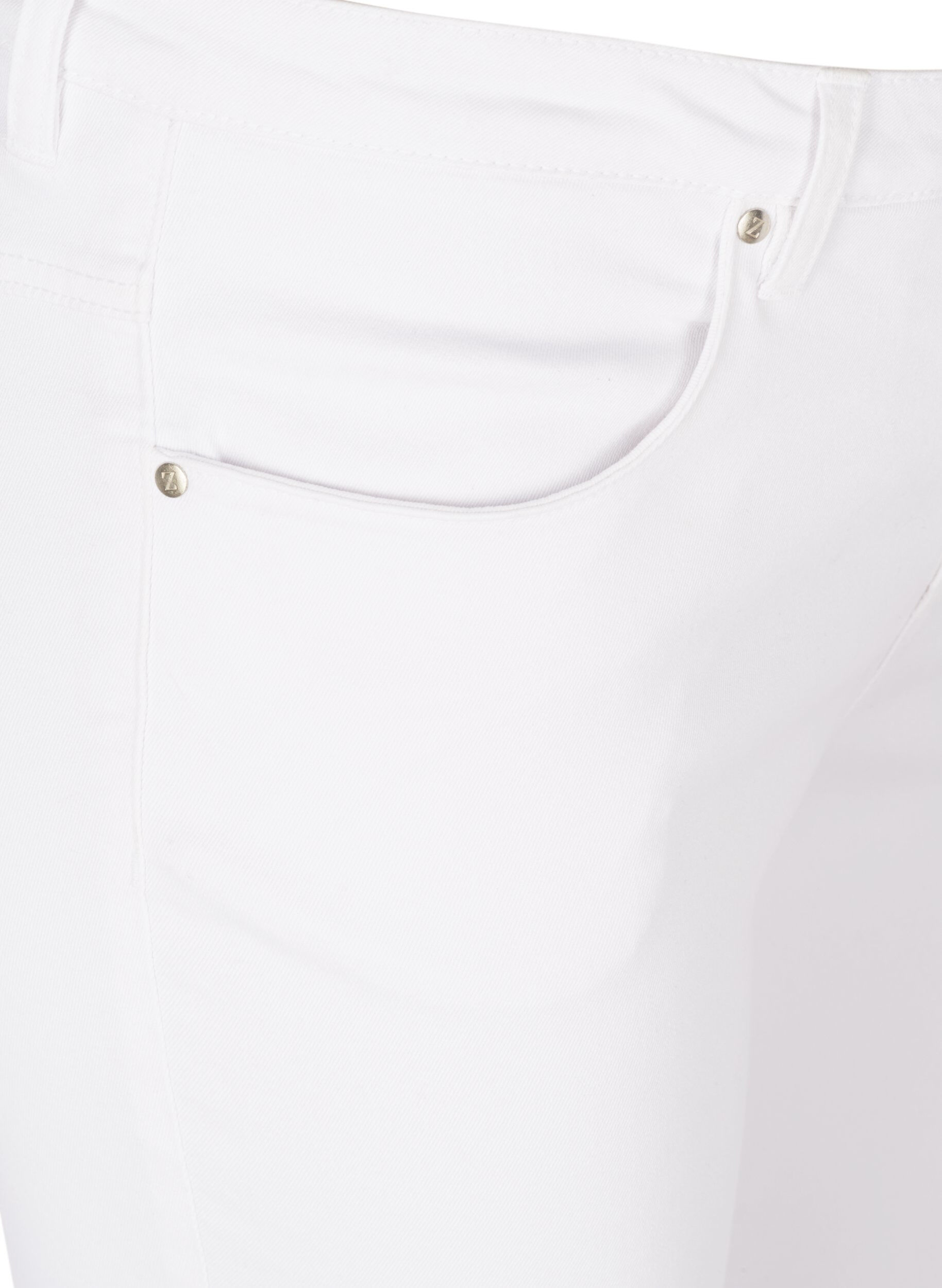 ZizziSuper slim Amy-farkut korkealla vy&ouml;t&auml;r&ouml;ll&auml;, White, Packshot image number 2