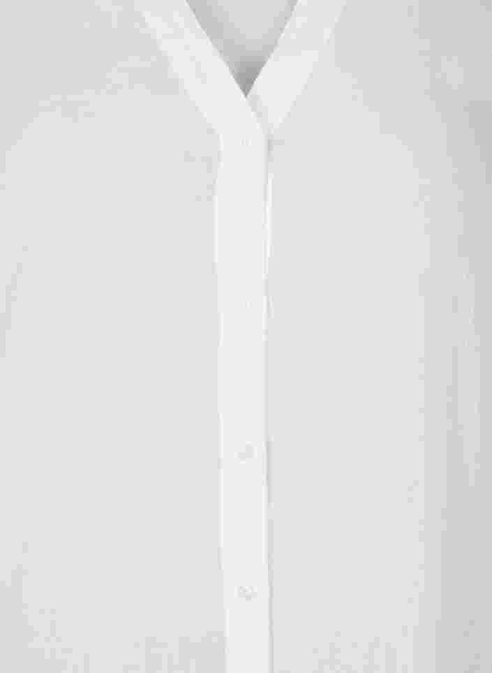 Puuvillainen rantamekko nappikiinityksellä, Bright White, Packshot image number 2