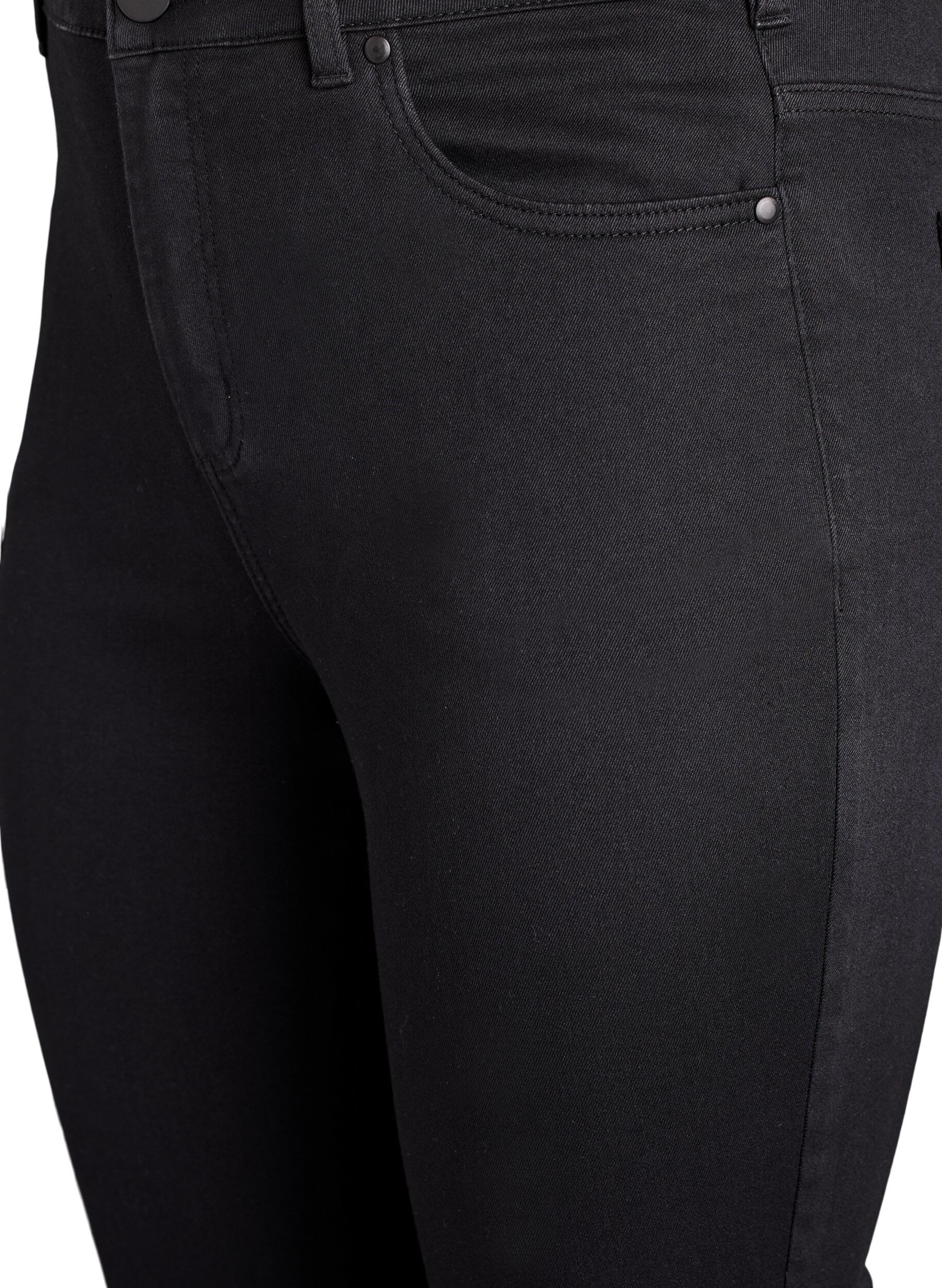 ZizziSuper slim Amy-farkut korkealla vy&ouml;t&auml;r&ouml;ll&auml;, Musta, Packshot image number 2