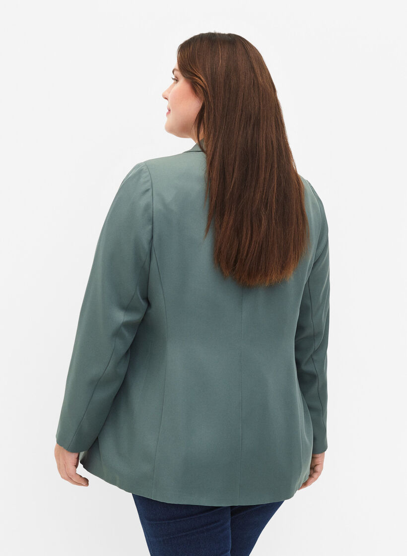 FLASH – Yksinkertainen bleiseri napilla, Vihreä, Model image number 2